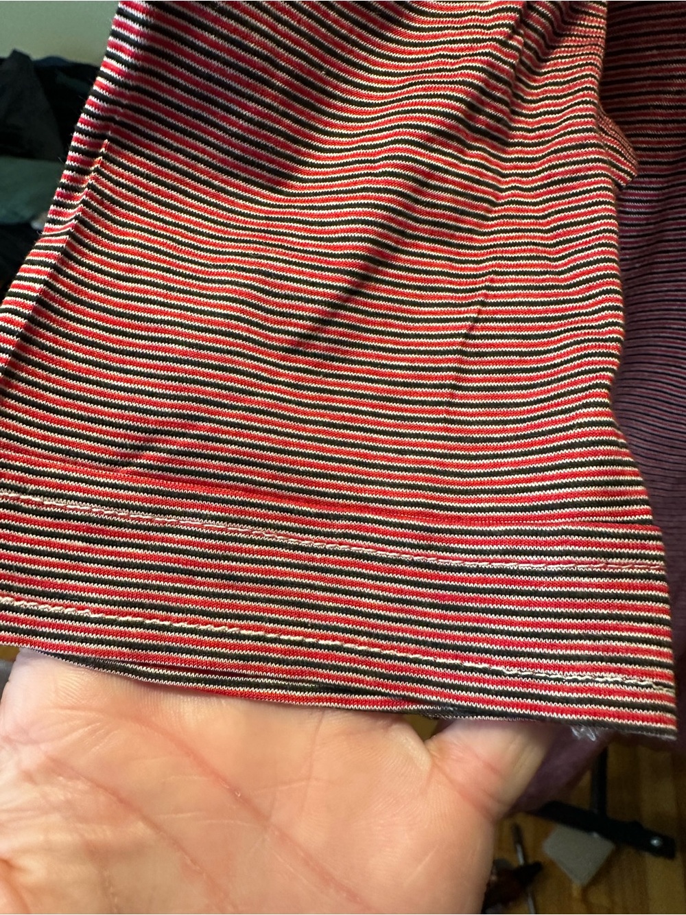 Vintage Bally International Striped Polo Shirt Red Navy Size small - Picture 7 of 7